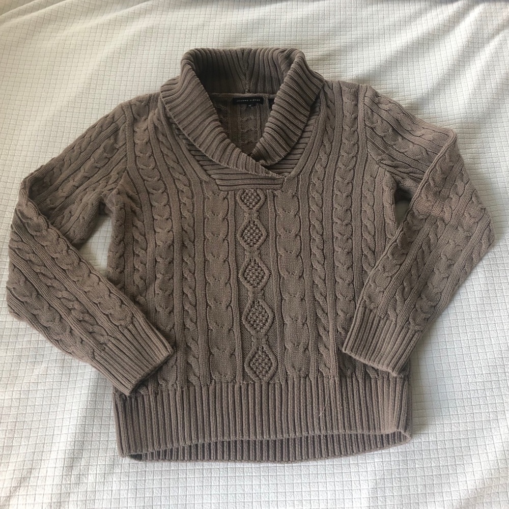Jeanne Pierre Cable Knit Sweater